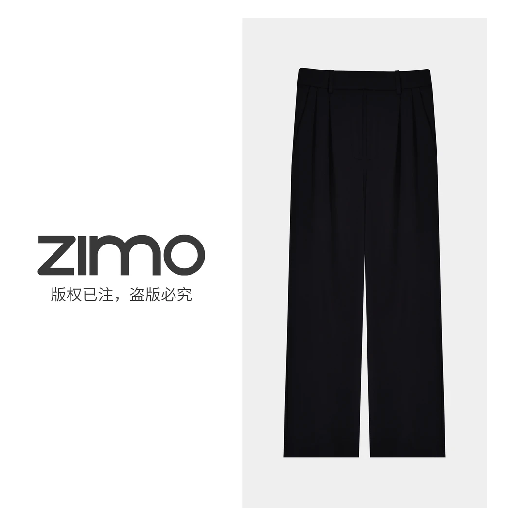 空气层阔腿裤经典黑680-zimo-瑜伽健身瑜伽服瑜伽裤外穿YFKZ680