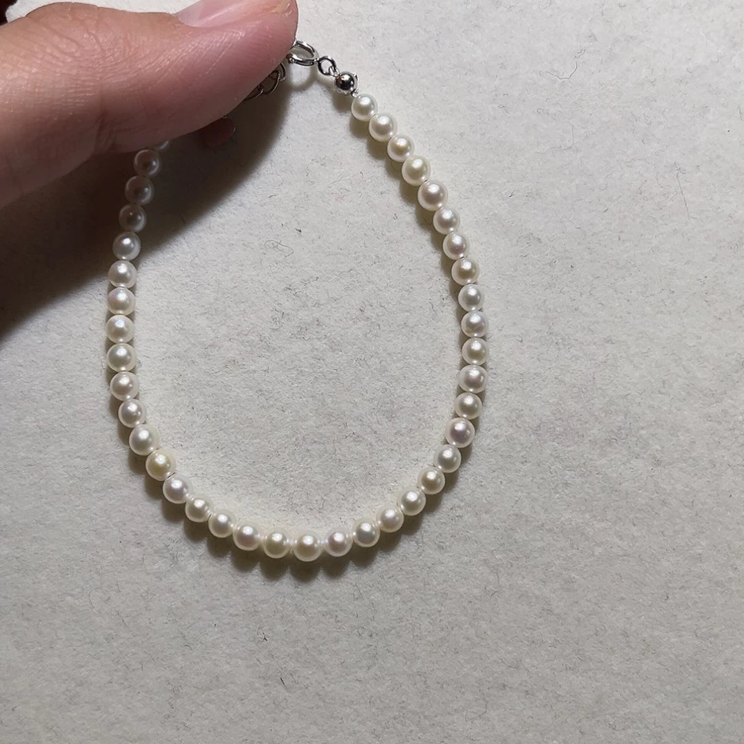 淡水珍珠手绳银S925镶嵌