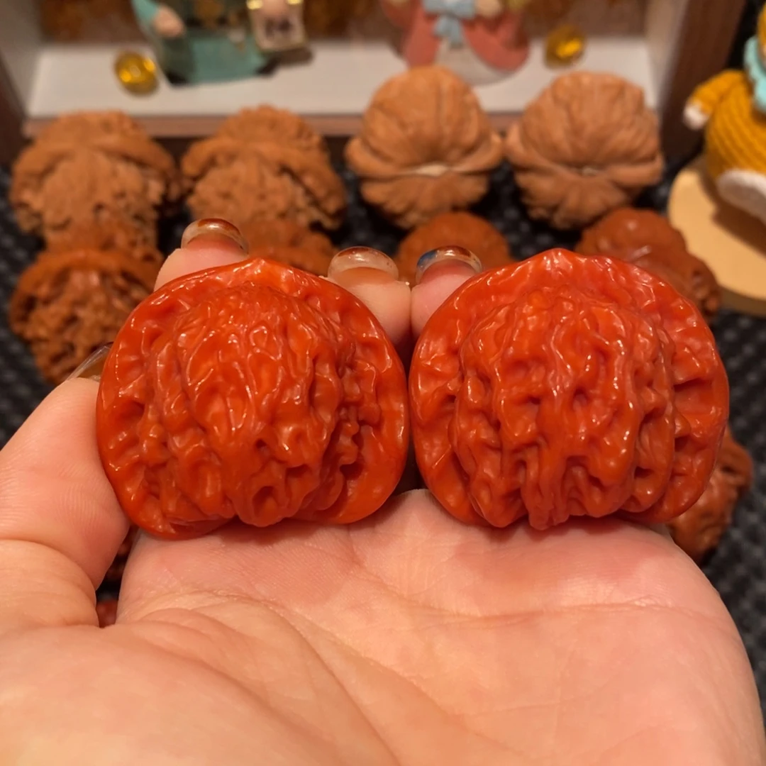 吊坠桃核38玉化盘山，0877