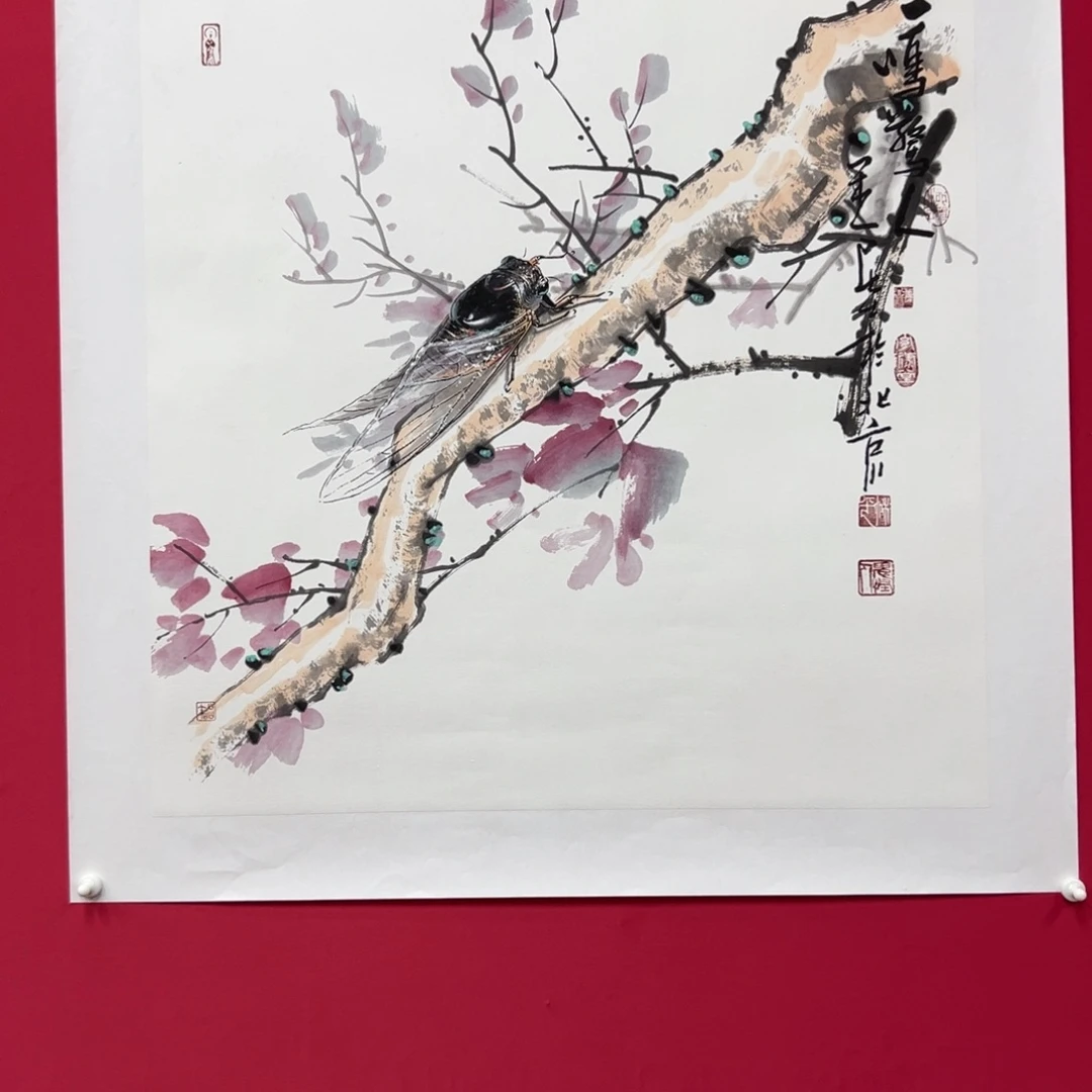 初***夏国画柳平4平尺精品