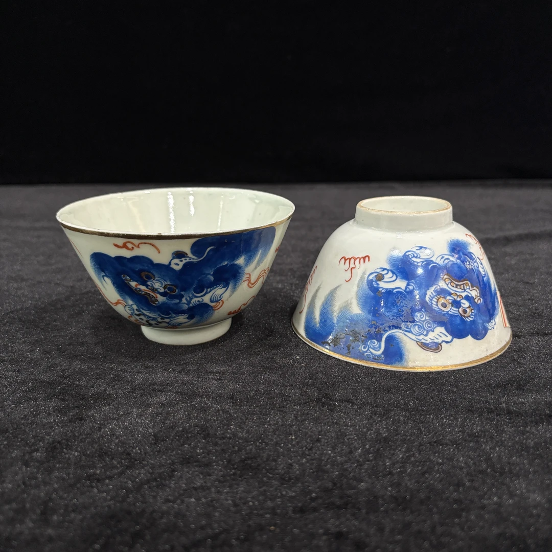 印花少太狮碗两件BBW116/BBW117（86）