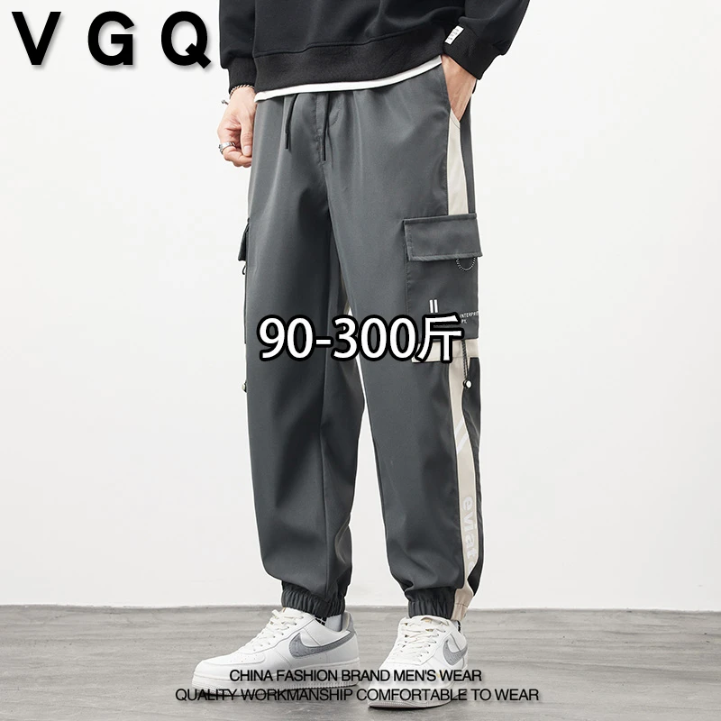 VGQ男士机能休闲裤2025年春秋新款美式休闲工装风宽松大码束脚裤