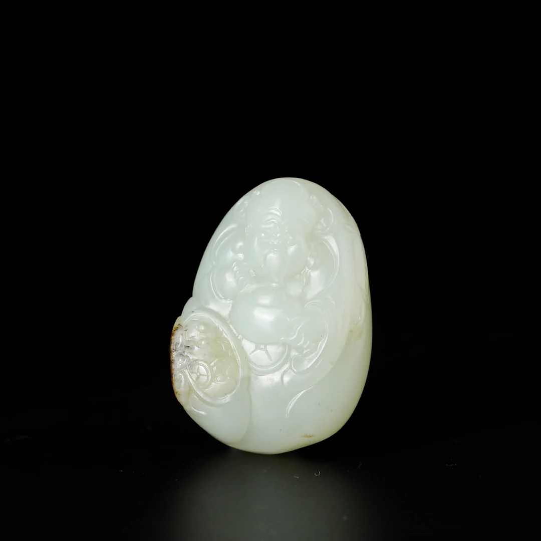 和田玉--C神项坠（匡一作品）约46x30x23mm约55.5g左右 11241203-30