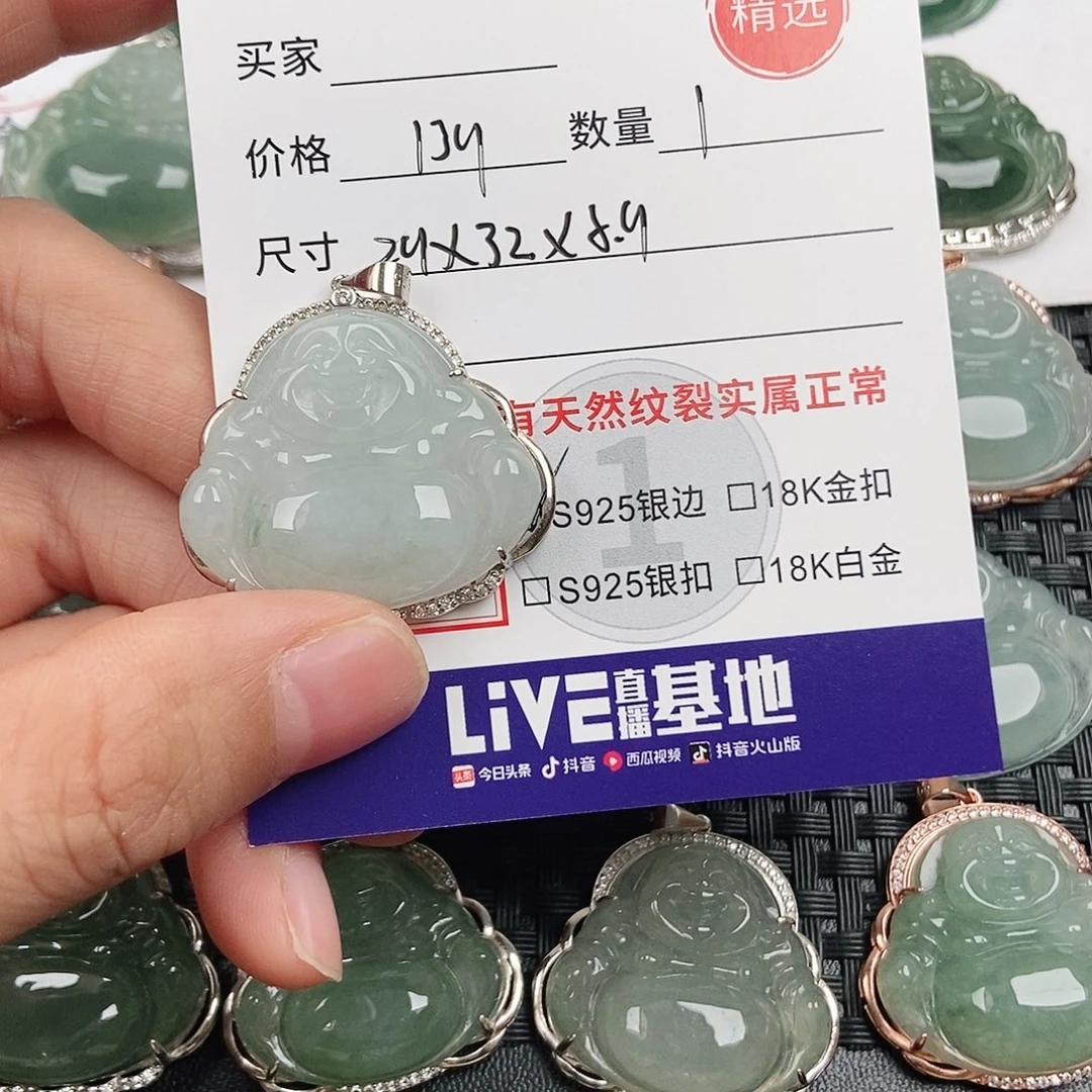 翡翠银S925镶嵌颈饰