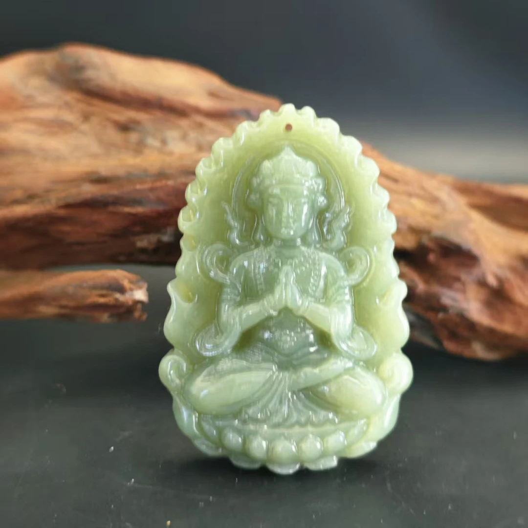 Q和田玉观音吊坠1603