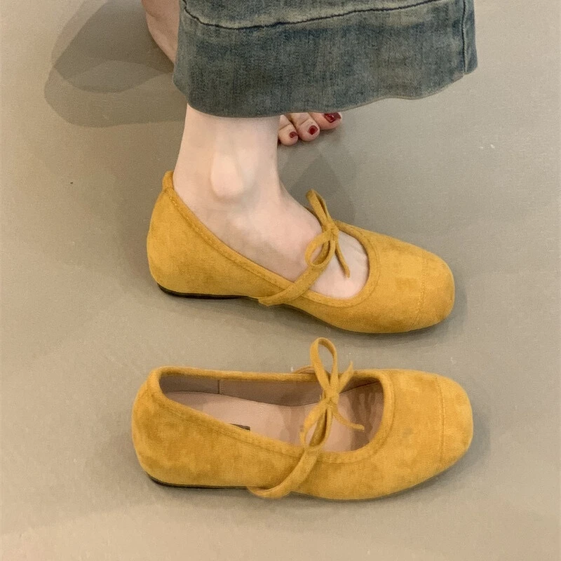 法式气质蝴蝶结内增高芭蕾单鞋2025夏季温柔仙女风配裙子玛丽珍鞋