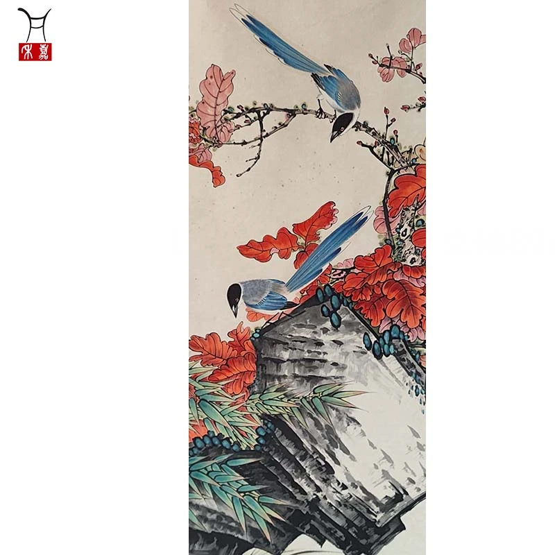 L1013花鸟立轴89x45/3.6平尺