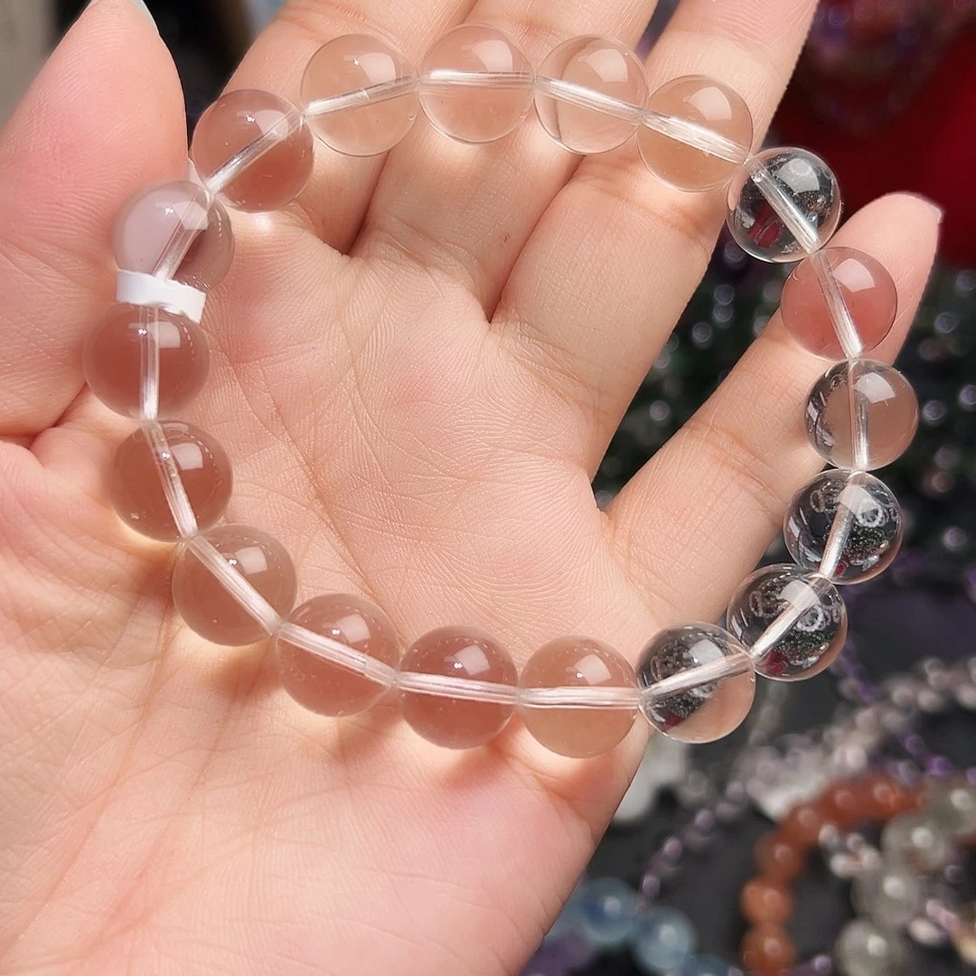 未镶嵌手链水晶全净体12毫米白水晶12号