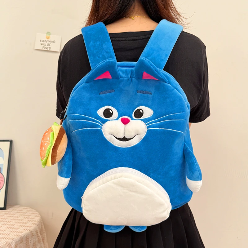 【3.0新款】胖猫书包双肩包搞怪抽象月半猫卡通包包可爱大容量学生