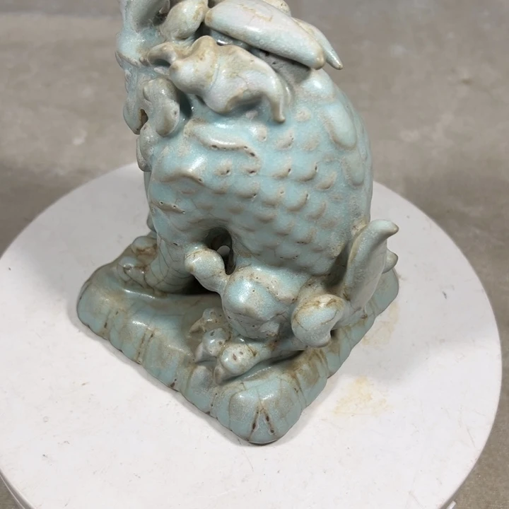 摆件陶开**刻汝窑吸水曾纯手工制作