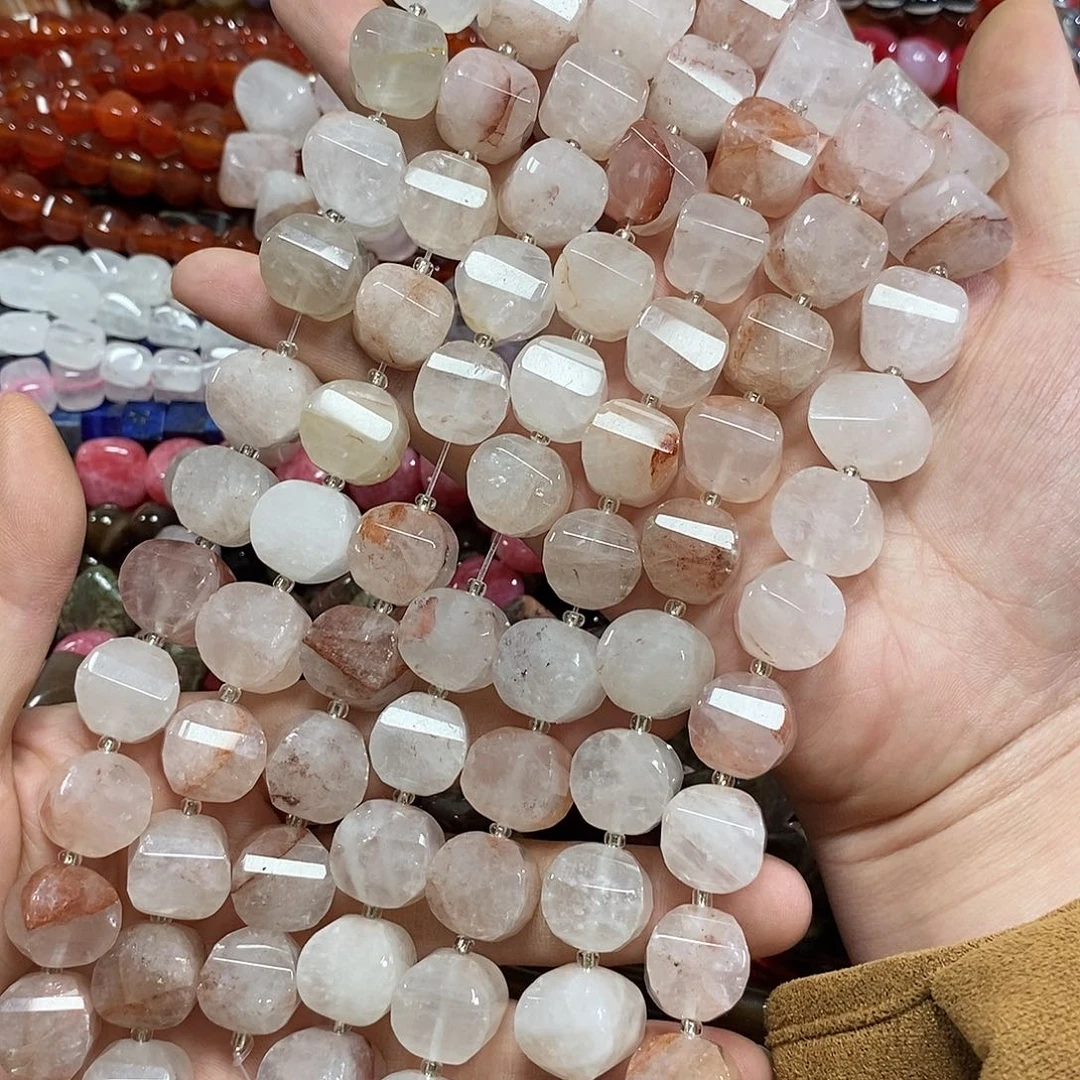 玛瑙/玉髓未镶嵌珠宝半成品胶花水晶灯笼一条卡15mm有13颗