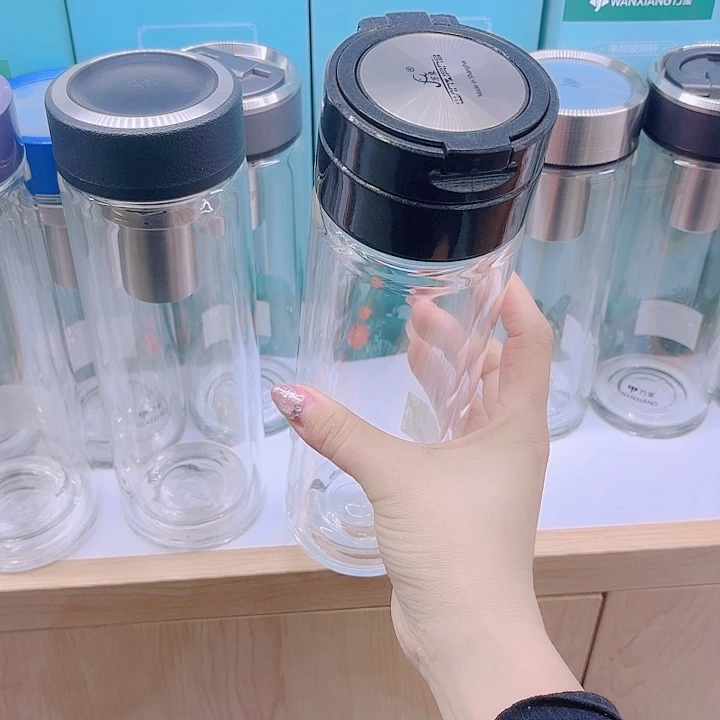 啥***人万象品牌双层玻璃杯V814-490