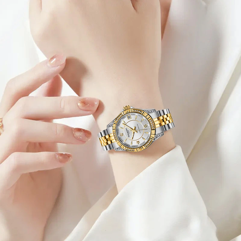 新款优雅系列 2025款轻奢女士腕表日历款全自动机芯女款（芬芳）