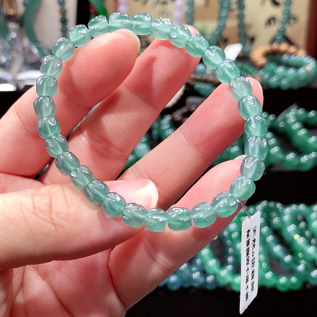 翡翠未镶嵌手链卡6.2