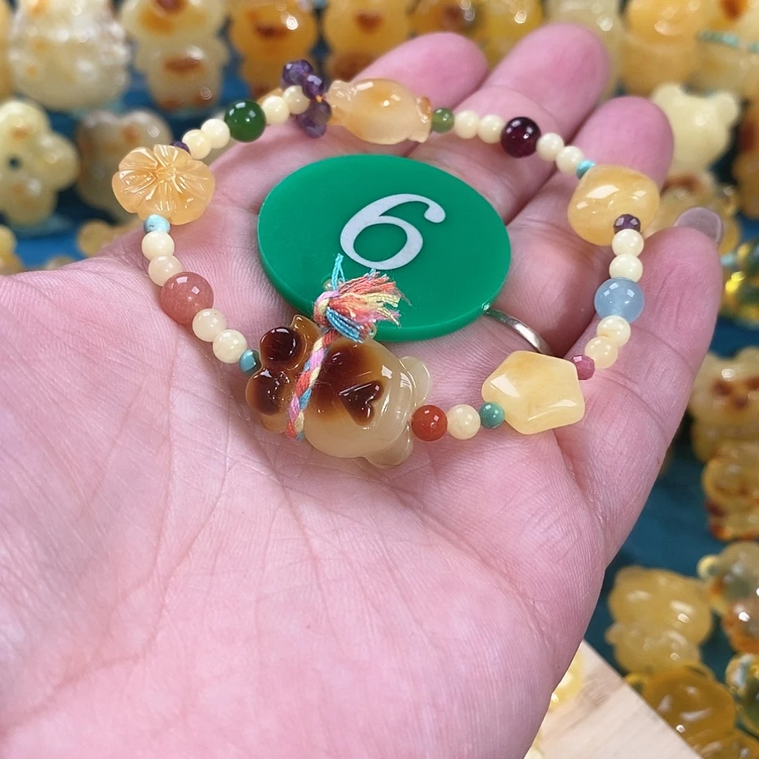 琥珀颈饰未镶嵌双*徐手链