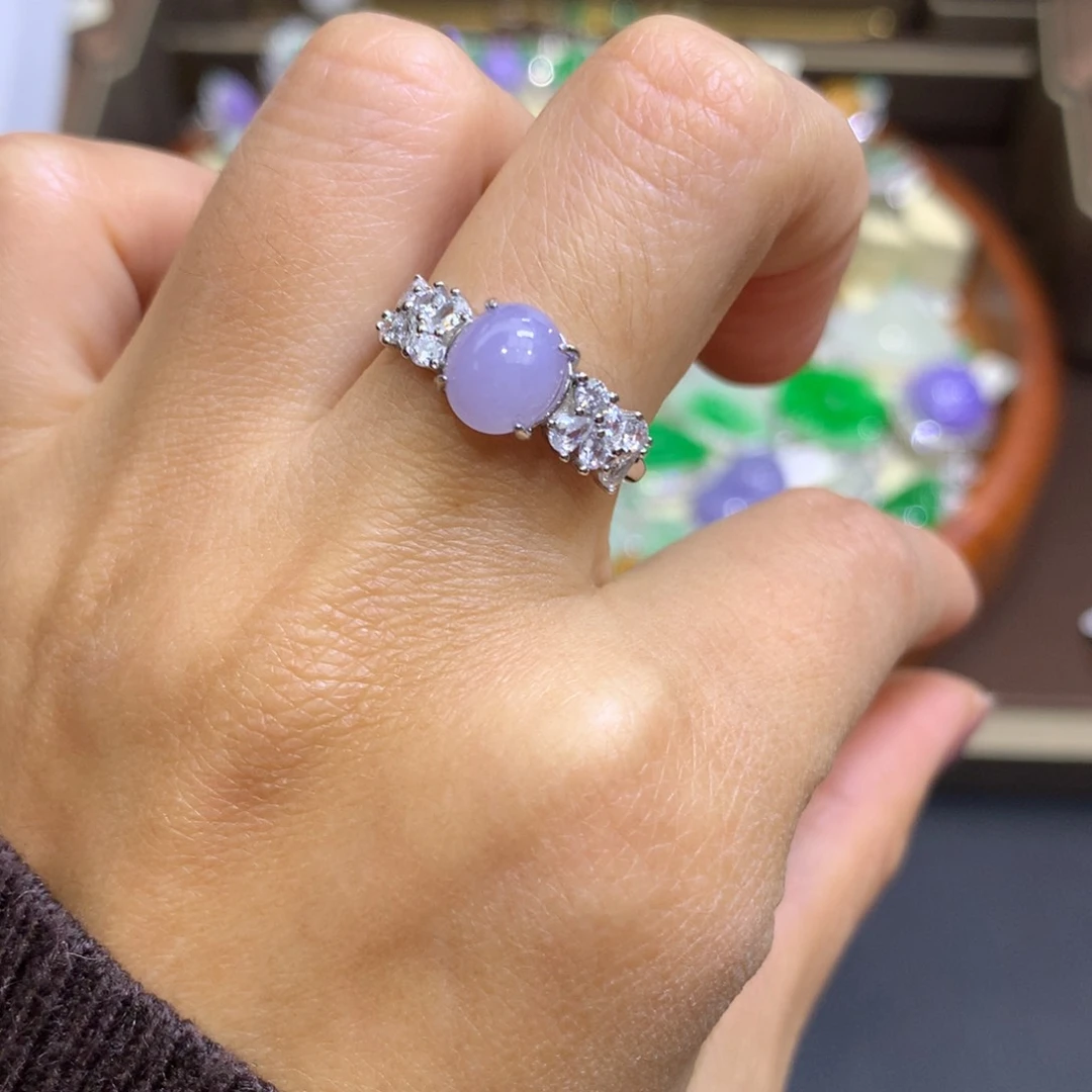 翡翠颈饰银S925镶嵌翡翠吊坠