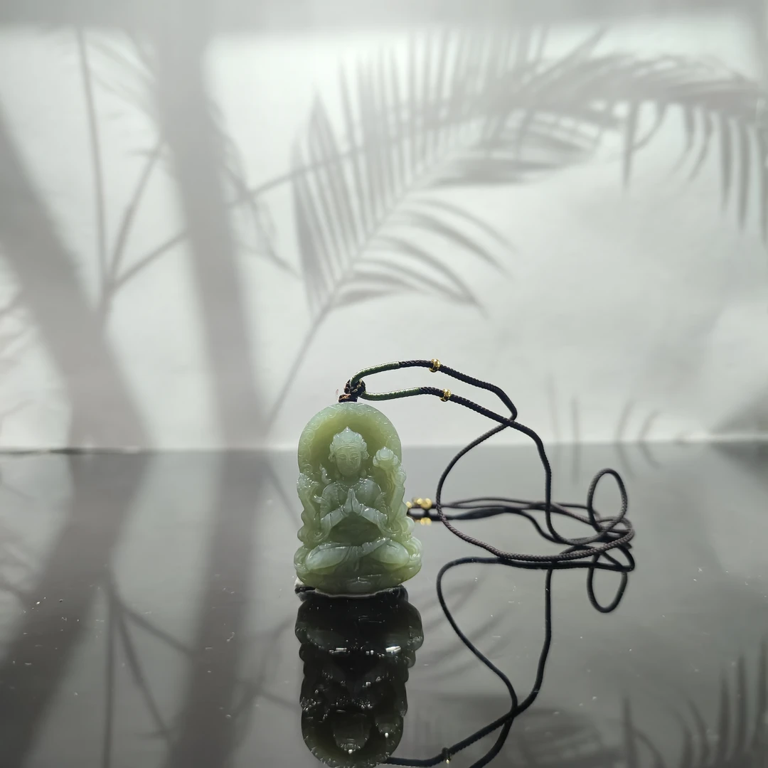 U和田玉观音吊坠0127