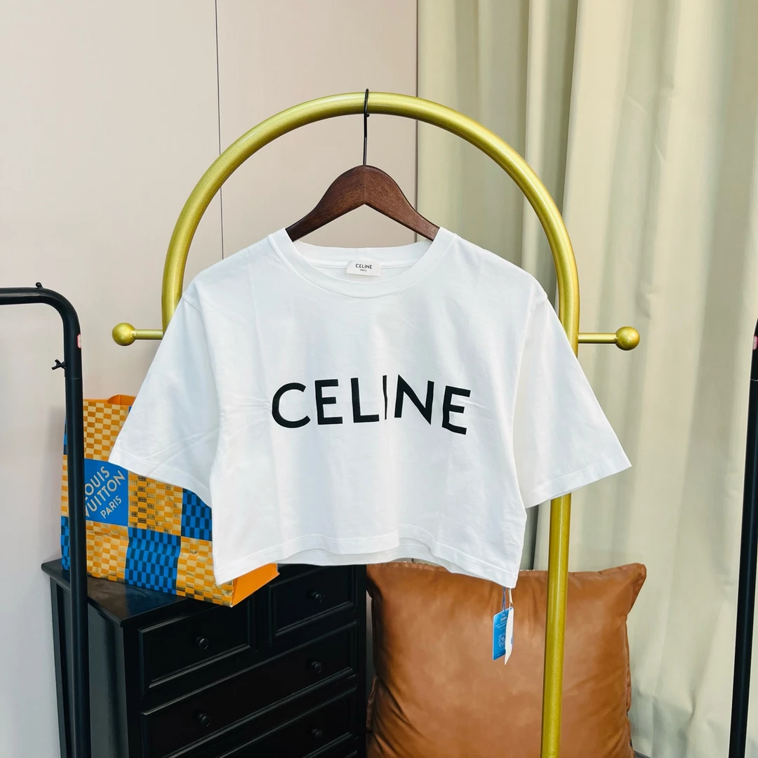 99新 Celine/思琳 梅芙 白色印花短袖 s码
