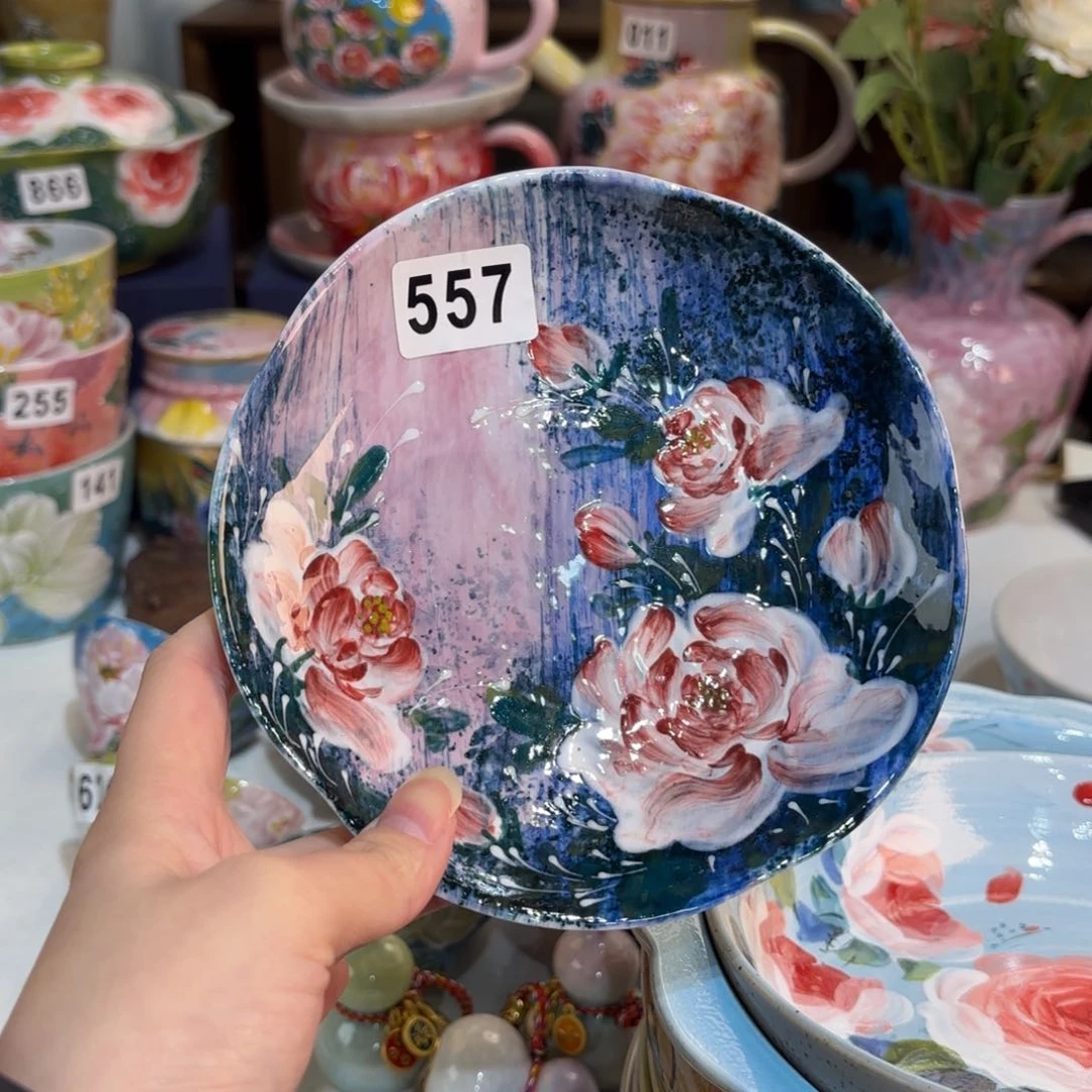 景德镇手绘高温釉下彩陶瓷茶具