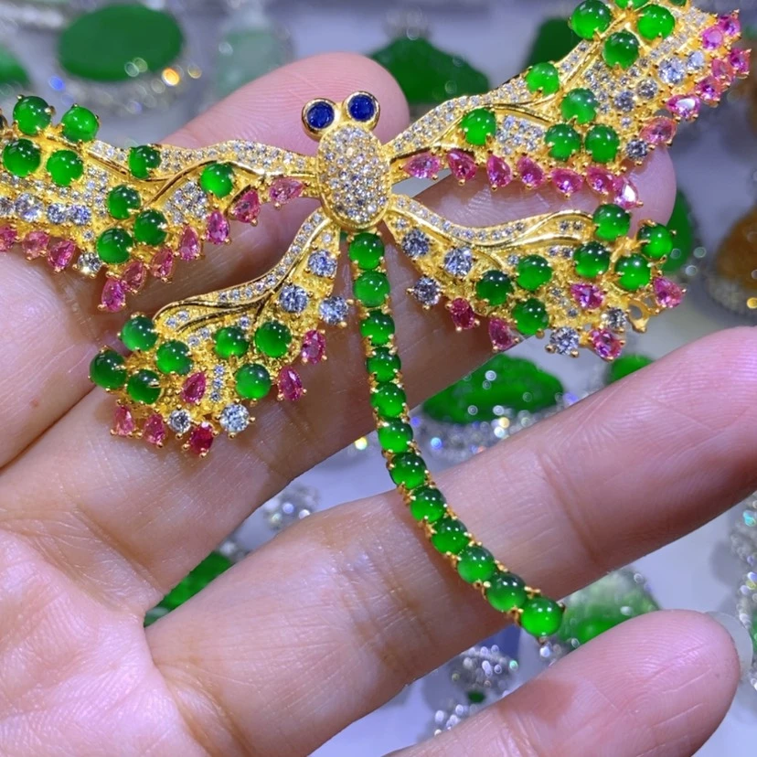 【闪购商品】翡翠挂件银S925镶嵌天然翡翠