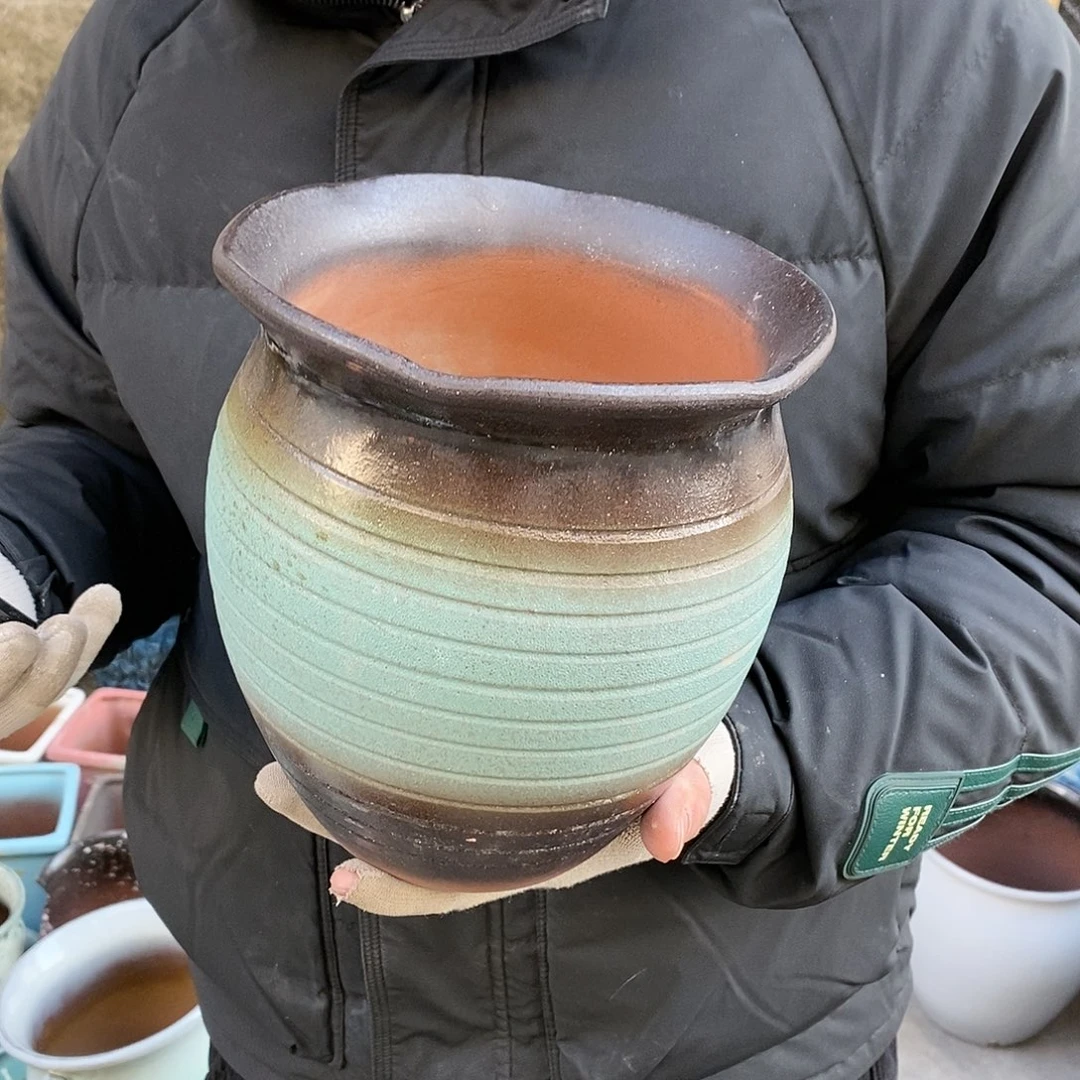 紫砂花盆瑕疵口18高20