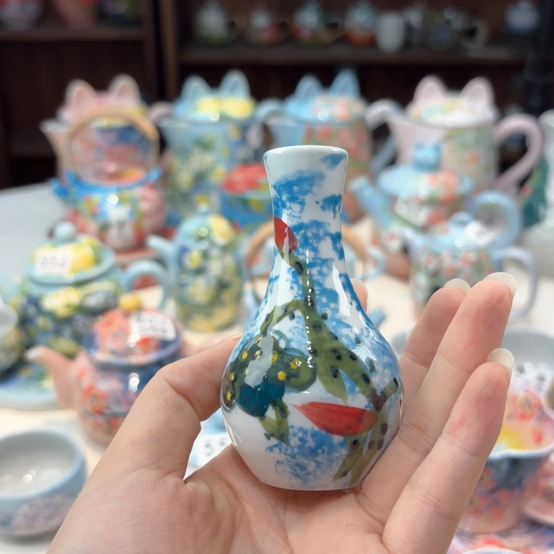 景德镇手绘高温釉下彩陶瓷茶具