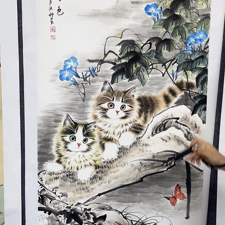 国画作品小姐姐放漏…