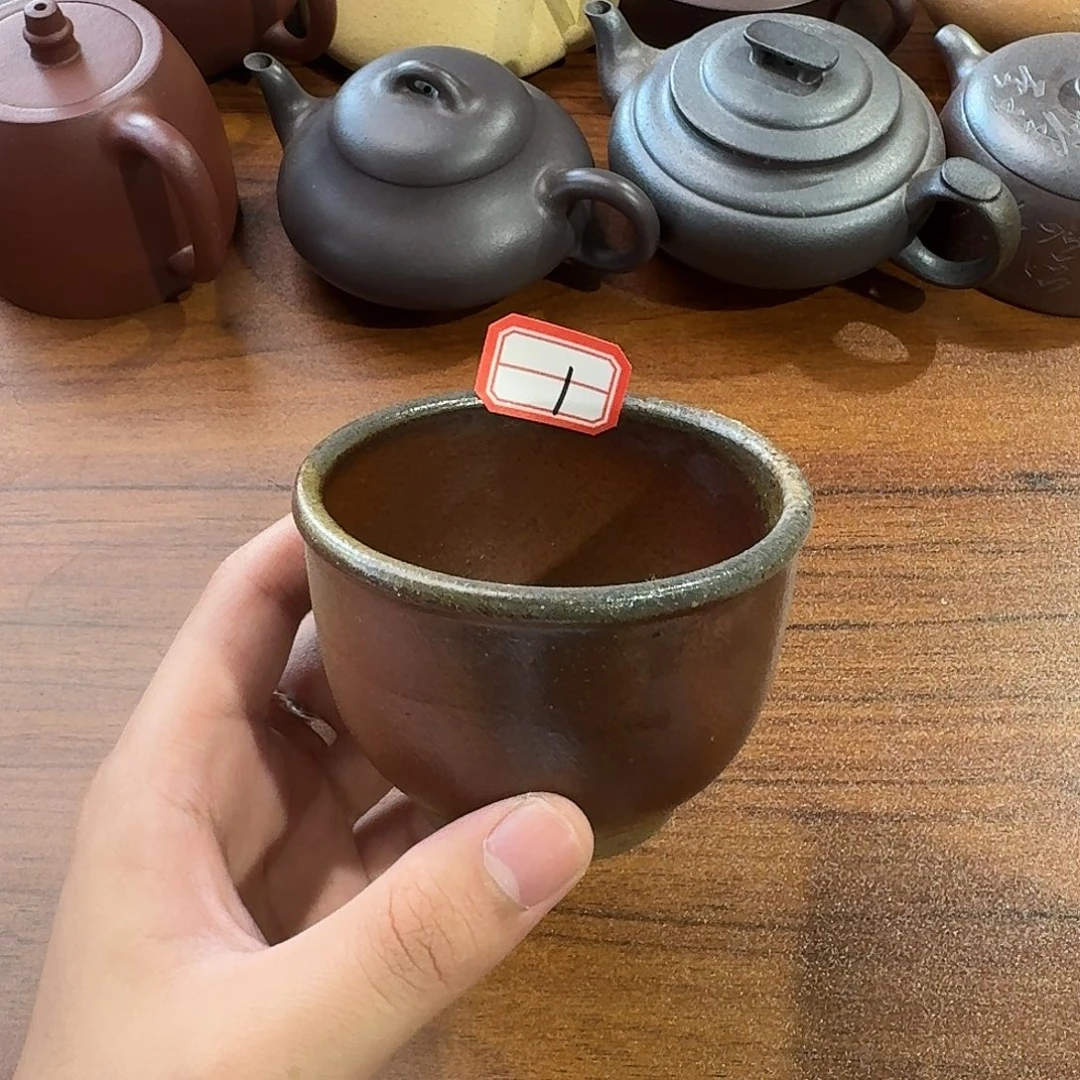 茶壶紫砂1号柴烧杯瑕200