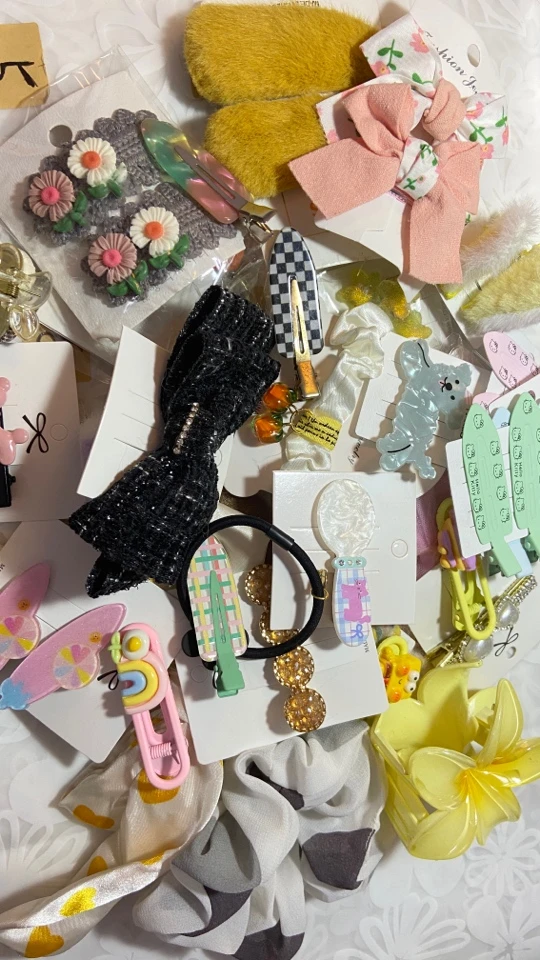 发绳饰品女头绳休闲风发卡卡通风手工发饰