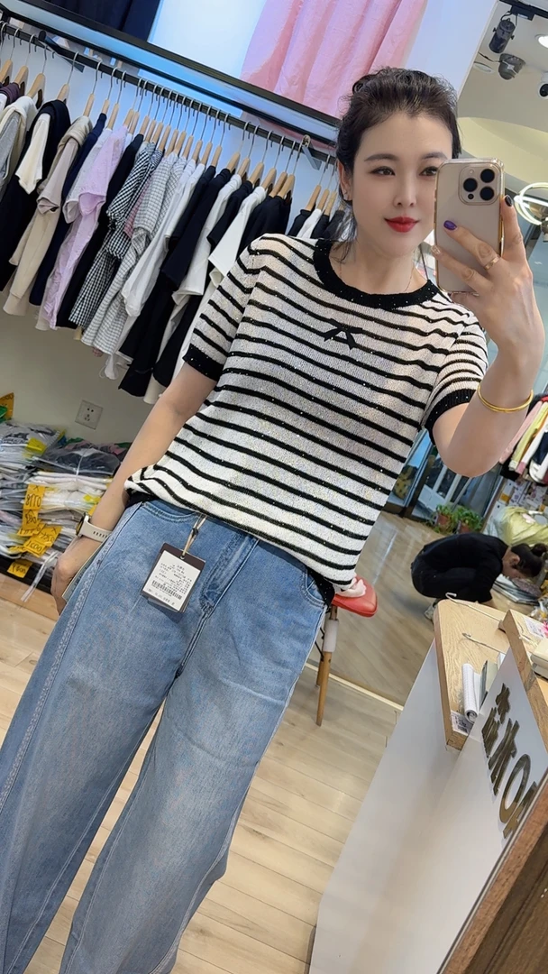 步衣岛2025夏款新品7532-时尚百搭针织衫