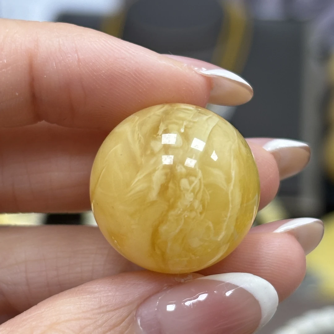 21.0mm瑕疵· 小妖珠宝天然原矿琥珀蜜蜡