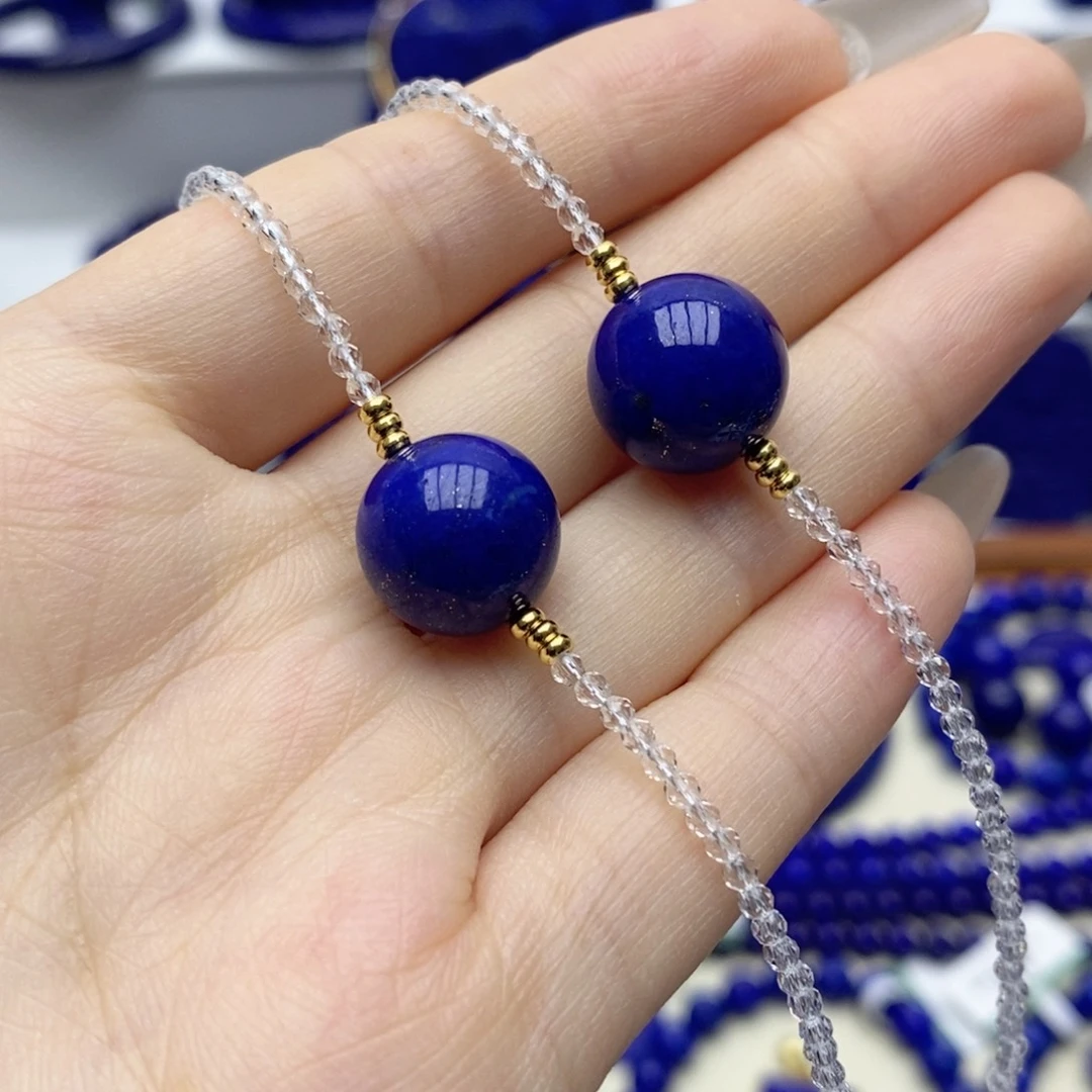 青金石未镶嵌颈饰