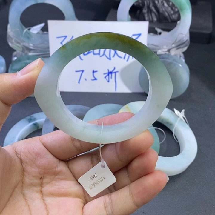 定制翡翠翡翠手镯未镶嵌52-54