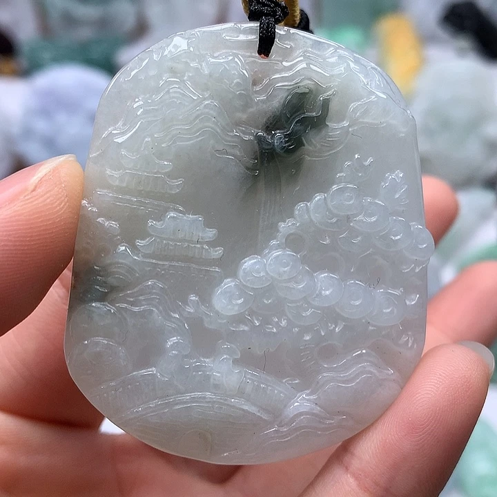 翡翠未镶嵌颈饰山水福利