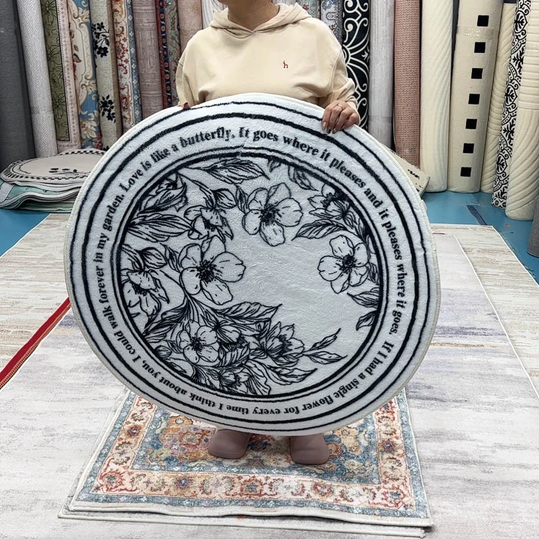 混纺加厚棉布底仿羊绒直径一米六圆全新特价福利