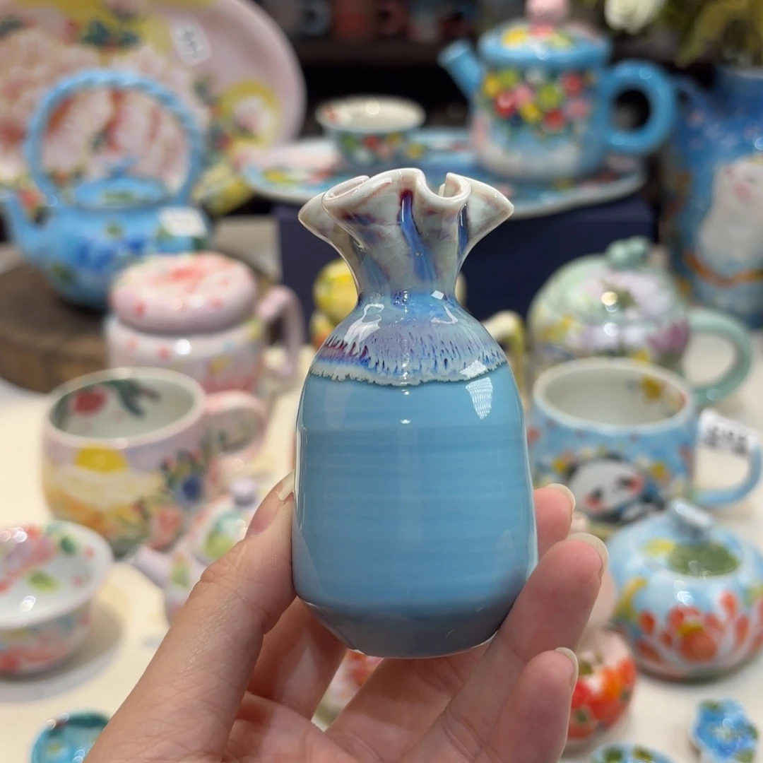 景德镇手绘高温釉下彩陶瓷茶具