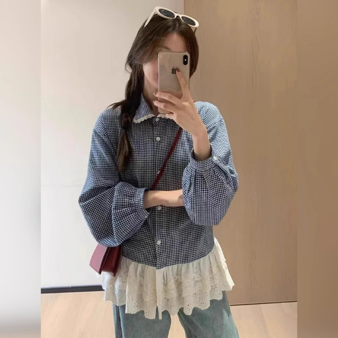 A2600法式桔梗减龄小衫2025秋季轻奢高级感独特超好看女装衬衫女