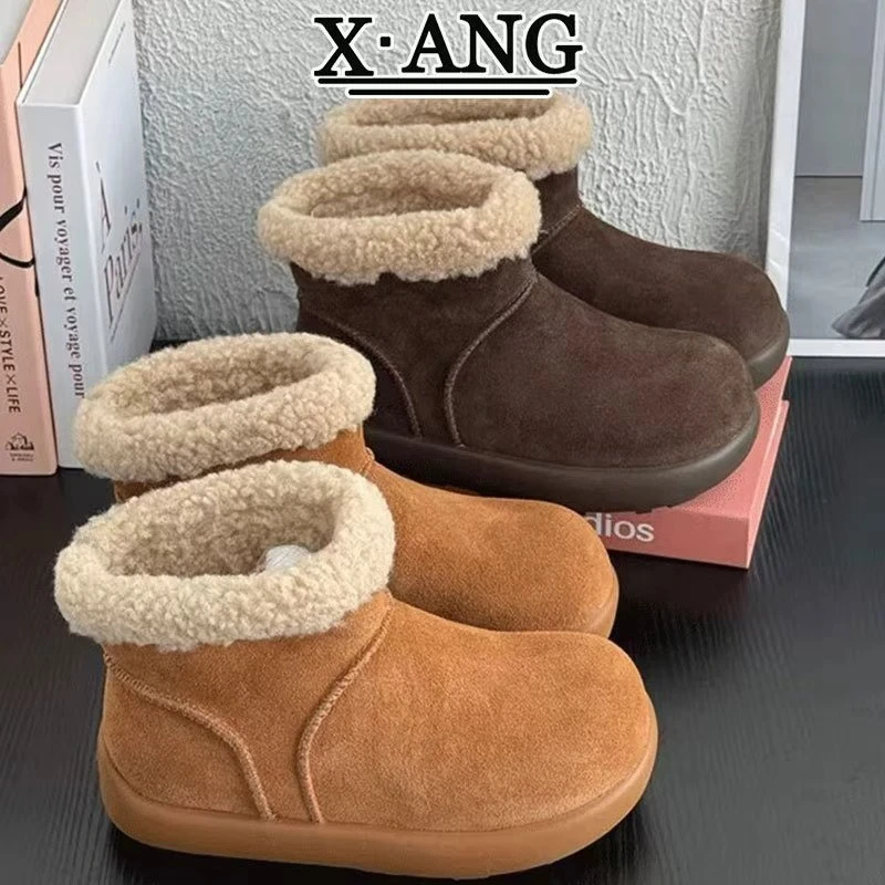 老牛大土豆全新升级2025冬季氛围感雪地靴th