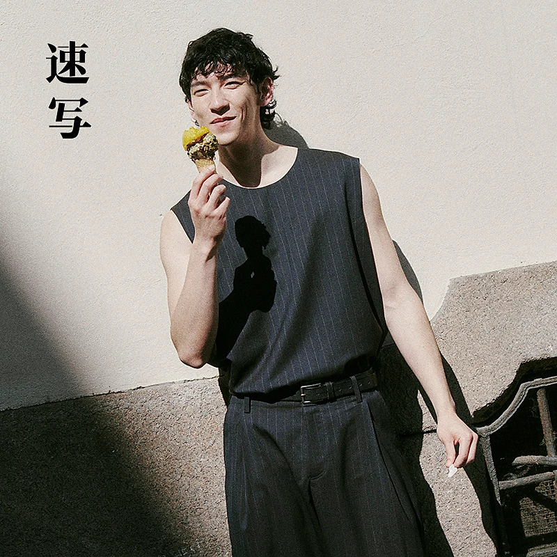 【商场同款】速写男装2025秋季新品背心无袖套头圆领时尚9P7010360