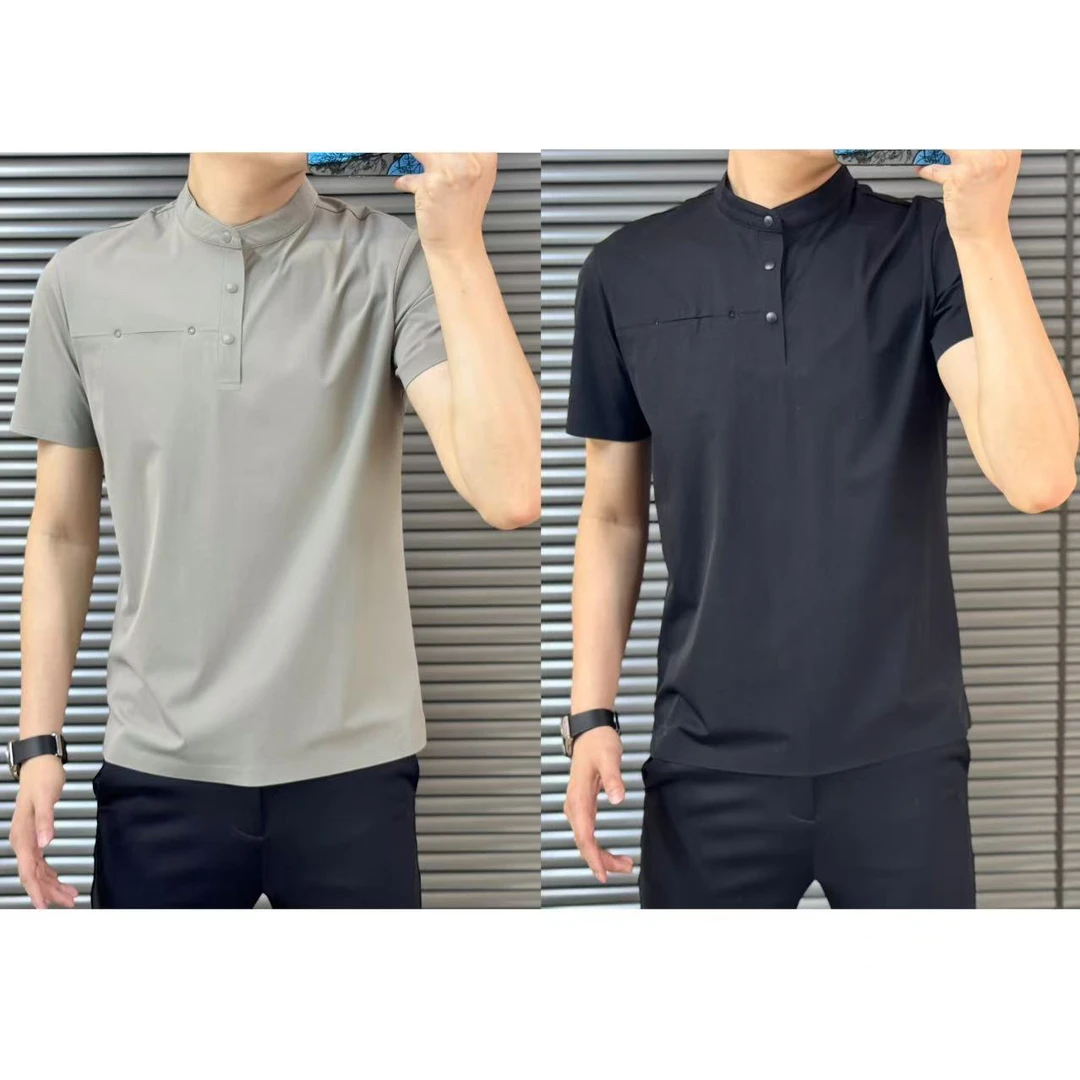 小雨男装｜52236夏季新品新中式立领速干无痕短袖Polo H