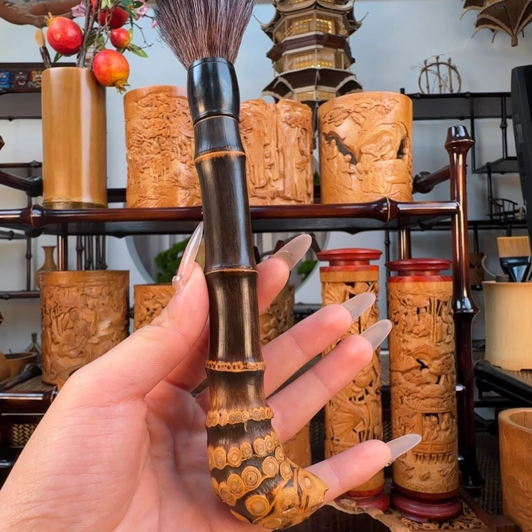 香榧木紫竹壶笔文玩