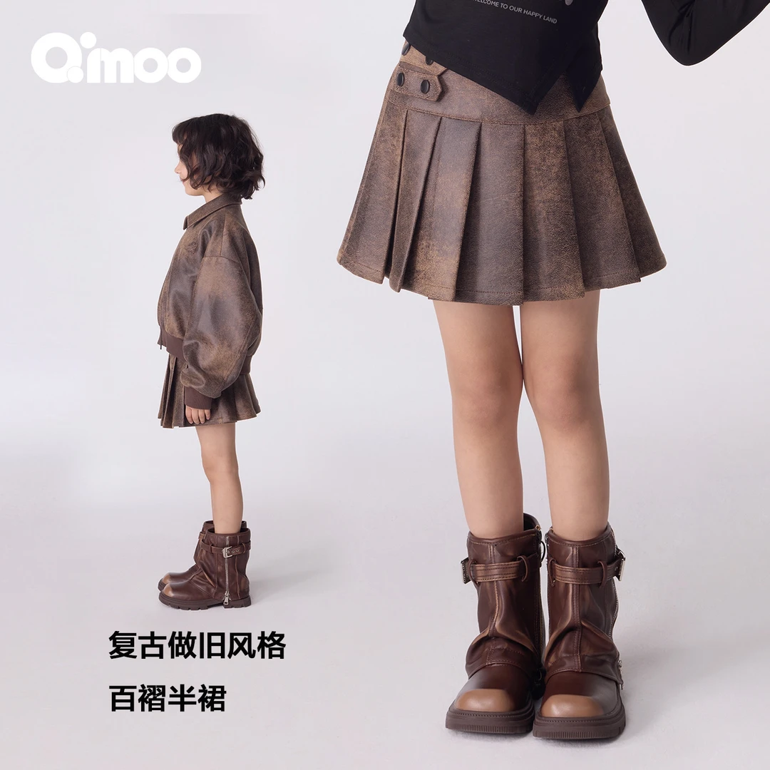 百搭公主风百褶裙休闲风女半身裙裙子复古半裙国风秋冬