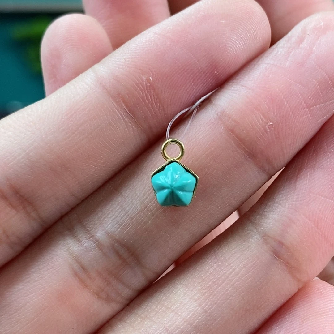 绿松石珠宝奇石18K金镶嵌