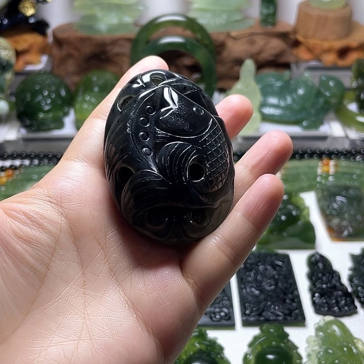 蛇纹石玉未镶嵌手把