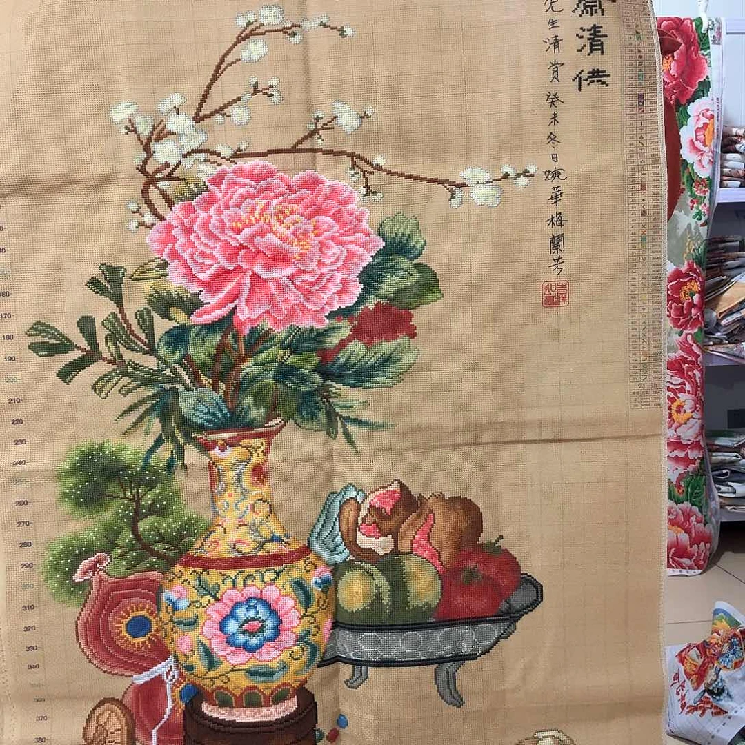 棉十字绣成品出售