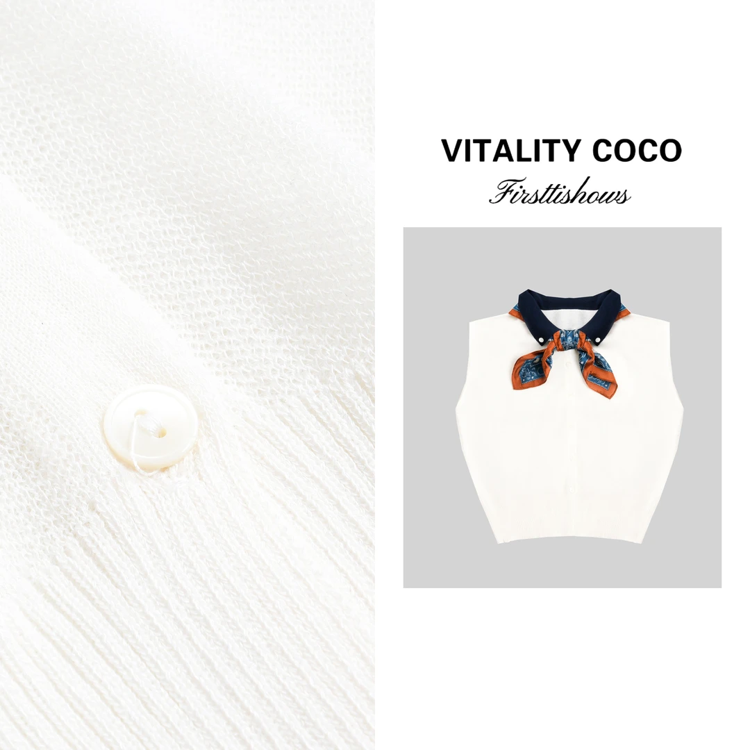 首秀·H系列无袖polo衫女装女款上衣女夏季女生宽松薄款衣服-2281