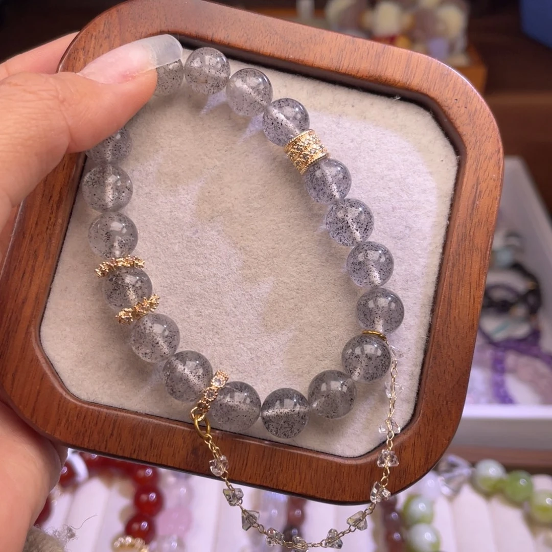 手链未镶嵌水晶114号黑草莓晶9.6