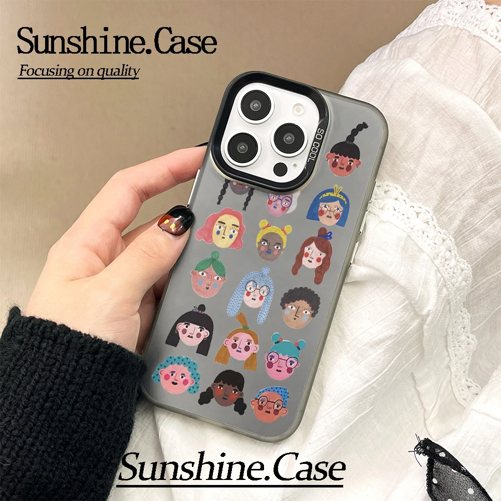 【彩银】搞怪头像适用于苹果16promax华为vivo小米oppo防摔手机壳