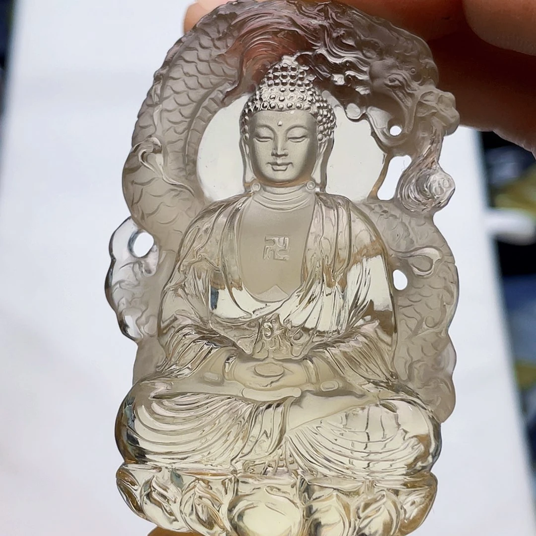 M***餮颈饰水晶未镶嵌黄水晶大师御龙大日