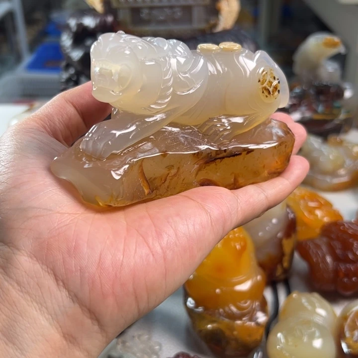 玛瑙/玉髓吊坠(不含链)未镶嵌老*